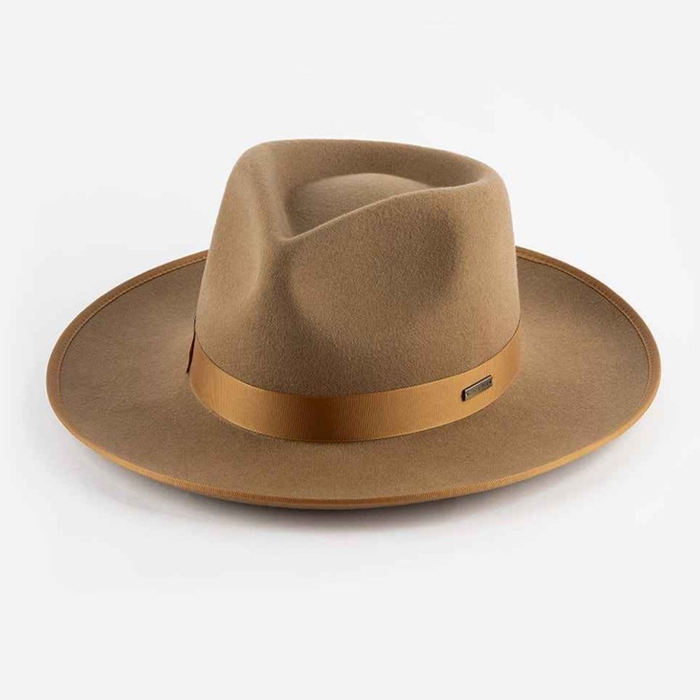 GIGI PIP Monroe Brown Rancher Fedora Women’s 100% Wool Hat - Picture 2 of 4
